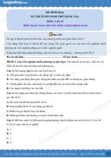 Đề tham khảo thi Vật lí THPT lớp 10 - có lời giải chi tiết